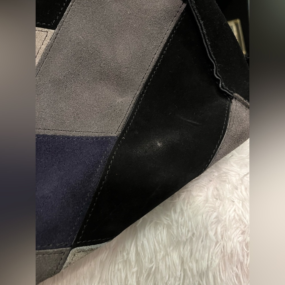 Emma Fox suede patchwork bag - Picture 10 of 16